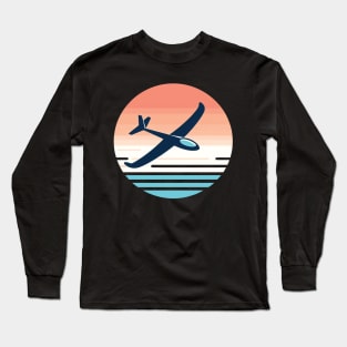 Glider Sailplane Biplane aerial floating soaring Long Sleeve T-Shirt